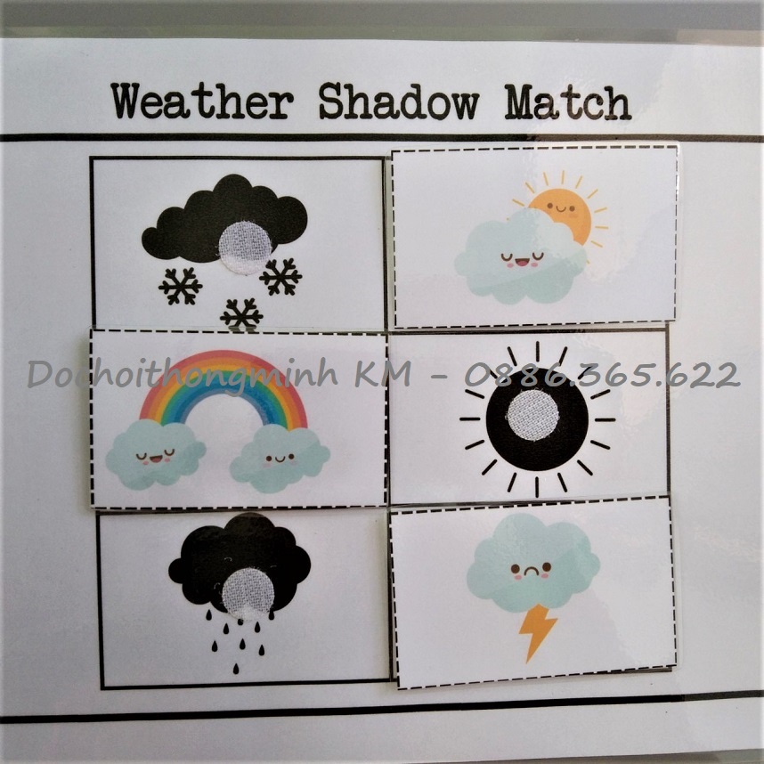 HỌC LIỆU - Matching hình bóng - Hiện tượng thời tiết