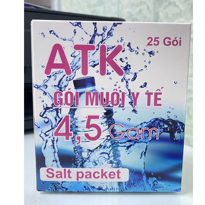 Gói muối y tế ATK cải thiện hơi thở thông mũi rửa vết thương dùng cho mọi đối tượng.suckhoechomoinha