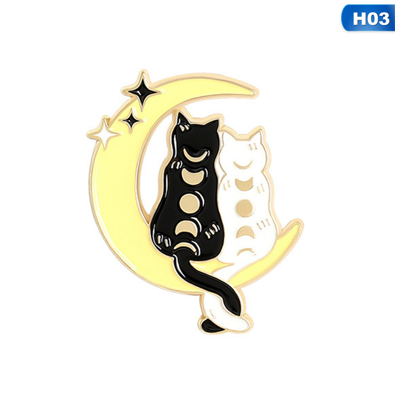 Ghim Cài Áo Hình Chú Mèo Phù Thủy Thời Trang Cho Nam Nữ
