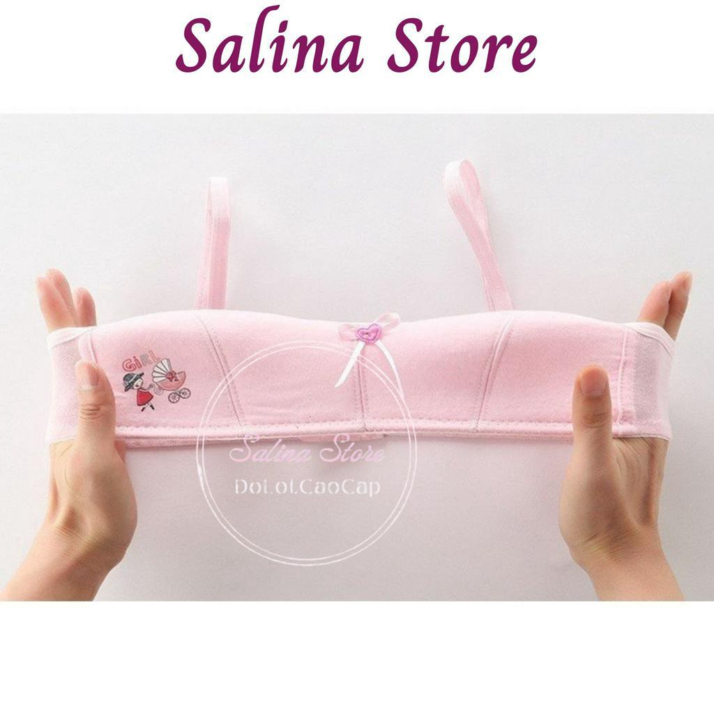 Áo lót học sinh, áo dây cho bé gái tuổi dậy thì, áo ngực trẻ giai đoạn phát triển, cài sau 2 móc - SALINA STORE