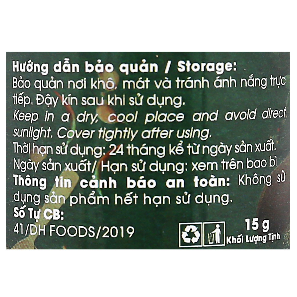 Hạt mắc khén Dh Food Natural hũ 15g