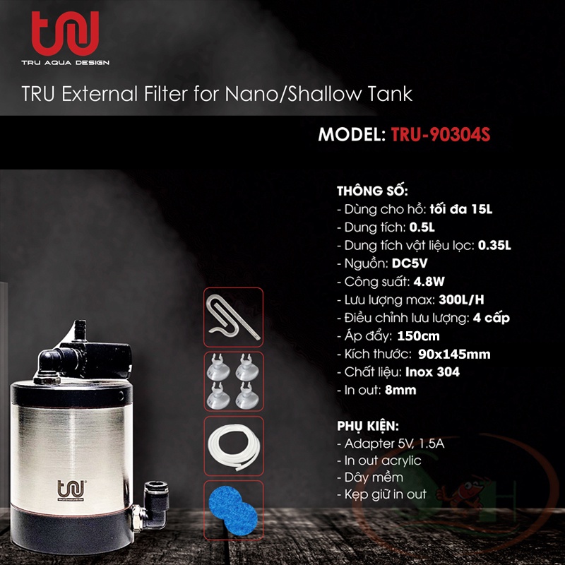 Lọc Thùng Mini TRU Inox External Mini Filter