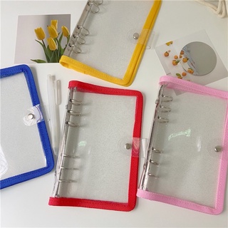 Bìa Binder kèm sheets đựng card - sổ còng viền vải bìa nhũ khổ A6 HT045