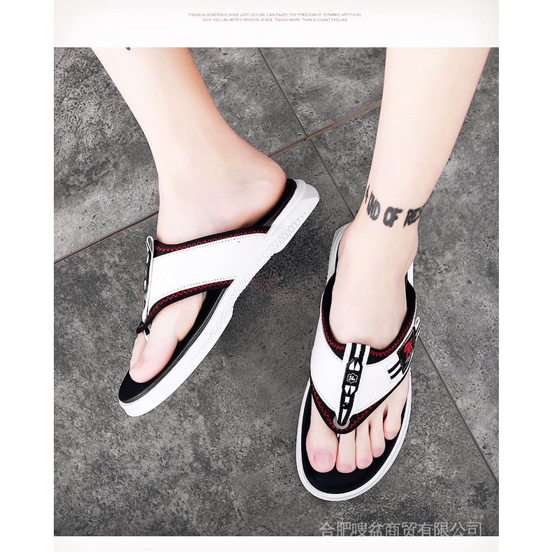 Men's new flip-flops trendy giant slippers non-slip men's summer outdoor beach shoes 2021 fashion