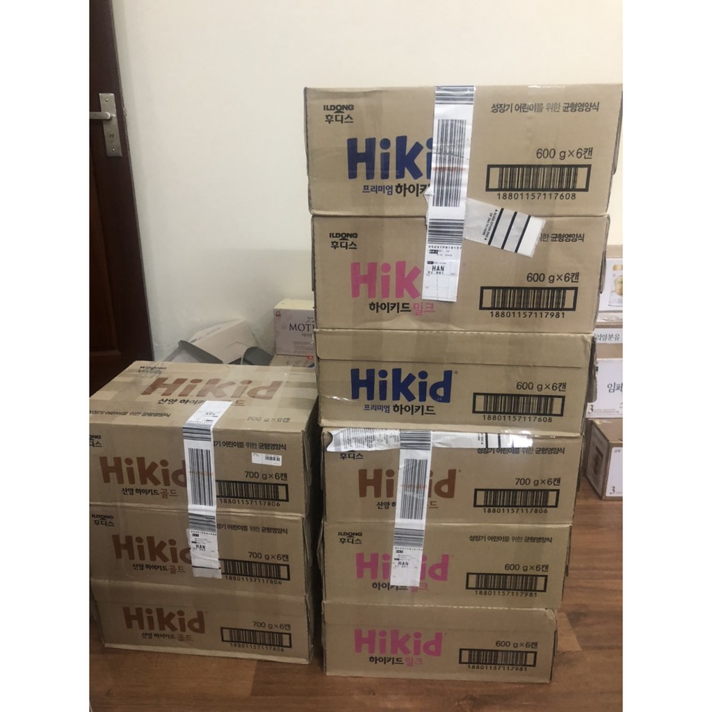 Sữa Hikid dê núi 700g,Hikid vani 600g, Hikid socola 650g , Hikid tách béo 600g