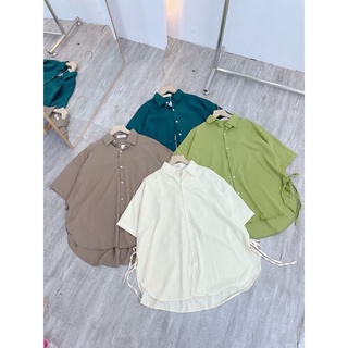áo sơ mi lụa dây eo 1120