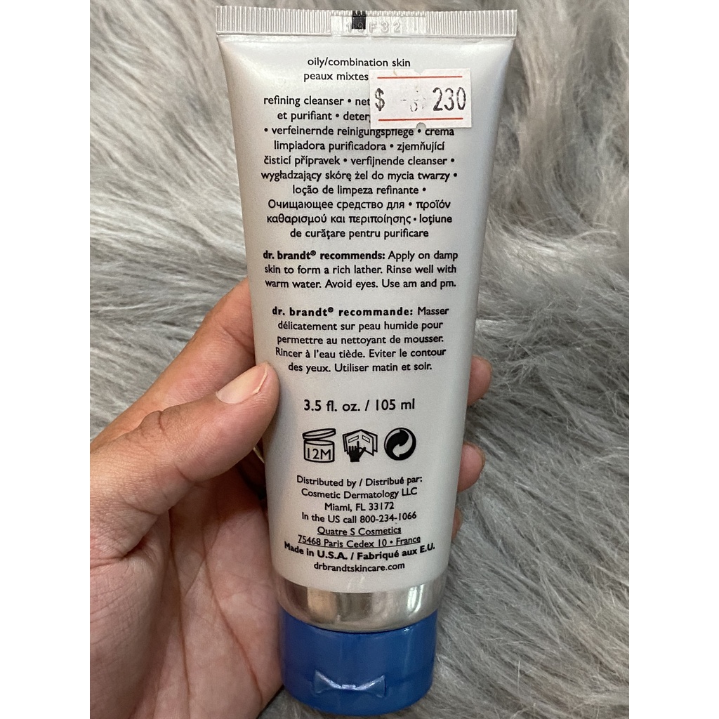 [HÀNG MỸ]  Sữa Rửa Mặt Cho Da Mun Dr. Brandt 105ML
