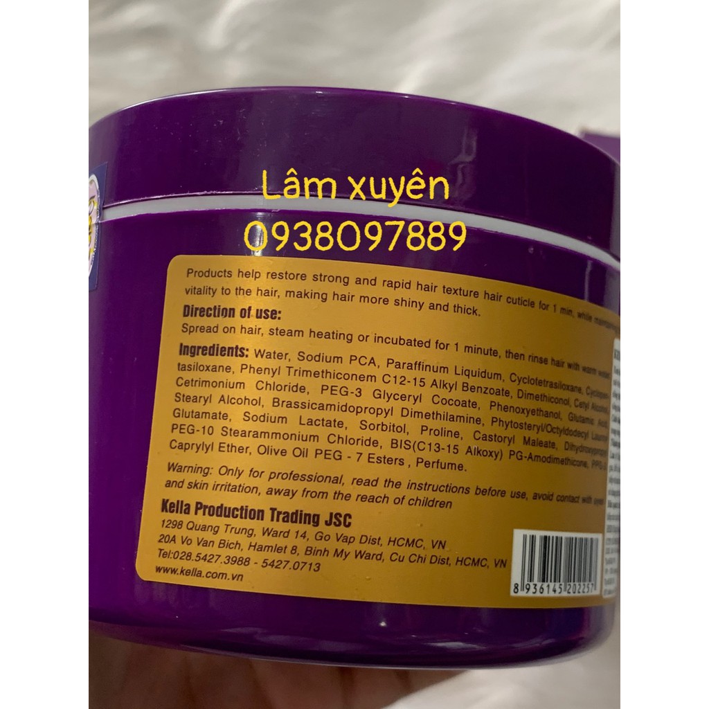 Hấp dầu ủ tóc♦️CHÍNH HÃNG♦️LACEI 1 phút dung tích 500ml hương thơm sang trọng phục hồi, nuôi dưỡng tóc từ sâu bên trong