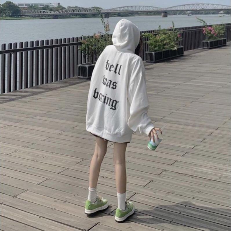 Áo Nỉ Hoodies Mũ Bell Mas Boring Unisex Form Rộng Nam Nữ HotHit(Hàng Sẵn)