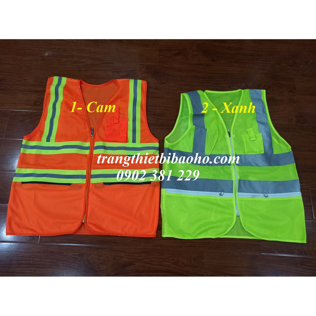 Áo ghi lê lưới phản quang 3 kéo khoác ngoài  - 4 màu lựa chọn