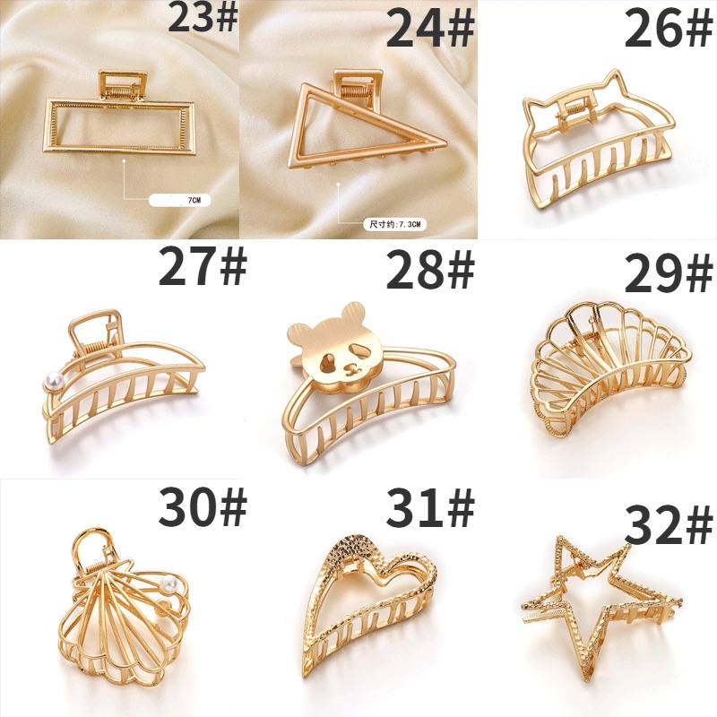 Kẹp Tóc Kim Loại Cỡ Lớn Kiểu Hàn Quốc Xinh Xắn Cho Nữ