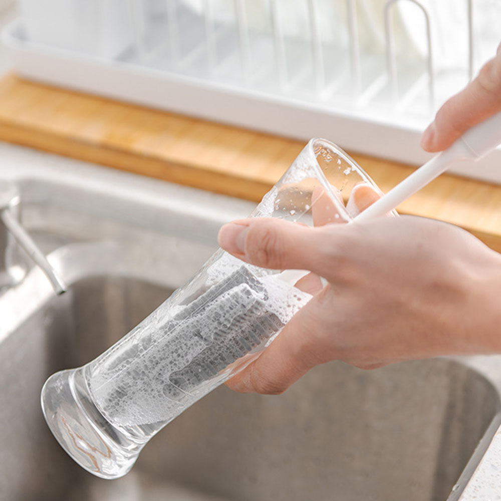 Cọ Silicone Cán Dài Vệ Sinh Ly Tách Tiện Dụng