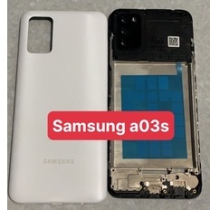 Bộ vỏ samsung A03S gồn ,sườn,lưng, kính cam nút bấn