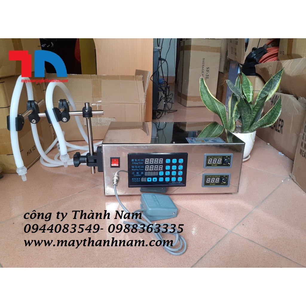 Máy chiết rót mỹ phẩm 2 vòi-máy chiết dịch lỏng 2 vòi
