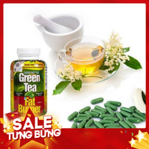 SALE TUNG BÙNG Viên uống giảm cân từ trà xanh Green Tea Fat Burner 200 viên của Mỹ SALE TUNG BÙNG