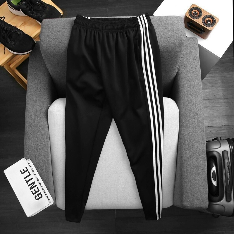 Quần thể thao nam 3 sọc, quần dài nam viền 2 màu trắng đen thể thao Thời Trang Ullzang Unisex Nam Nữ