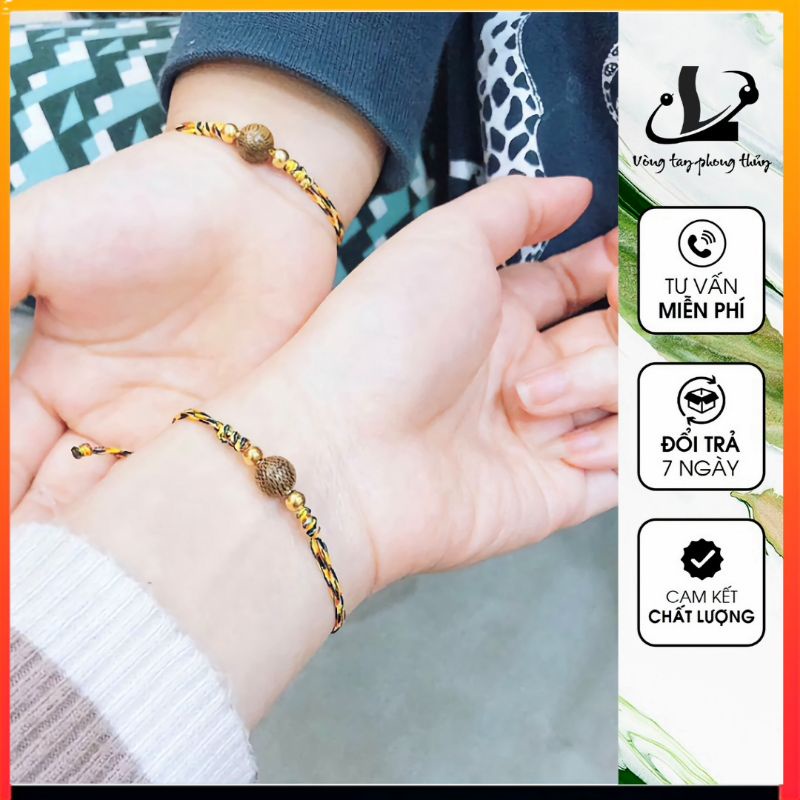 Vòng Tay Chỉ Ngũ Sắc Mix Hạt Trầm Hương - N64