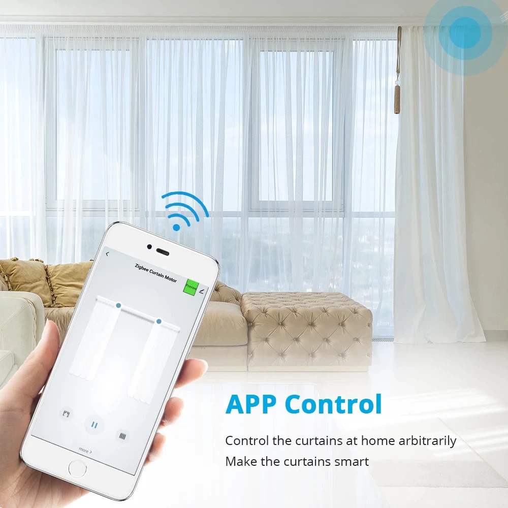 Động cơ rèm thông minh AKIA Zigbee - Motor rèm tự động AKIA, Tương thích Tuya Smart Life, Cần hub AKIA Zigbee để dùng