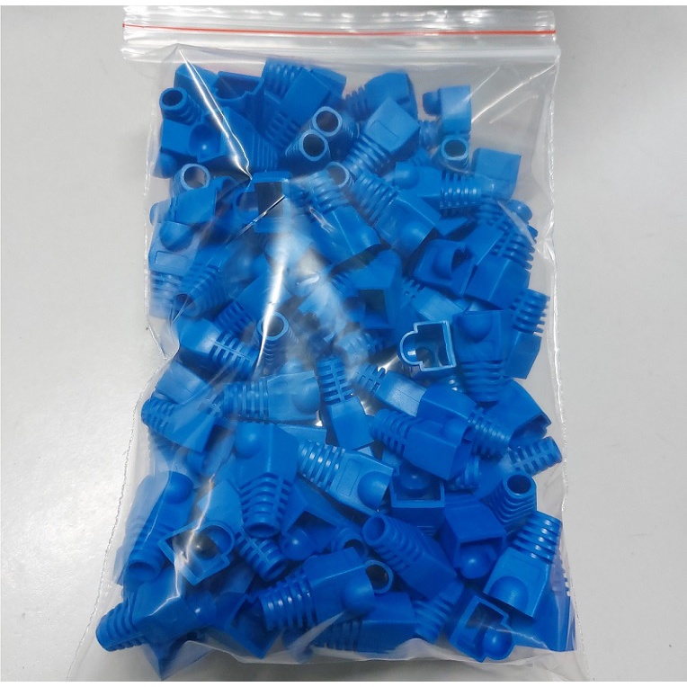 Đầu Chụp Hạt Mạng RJ45 Loại Túi 100 Chiếc ( Màu Xanh )