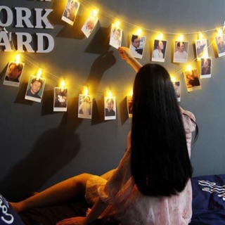 Dây Đèn Kẹp Treo Ảnh Dài 3m 20 Kẹp