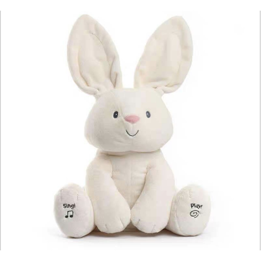 Thỏ bông phát nhạc ú oà cao cấp  Bunny Peek-A-Boo