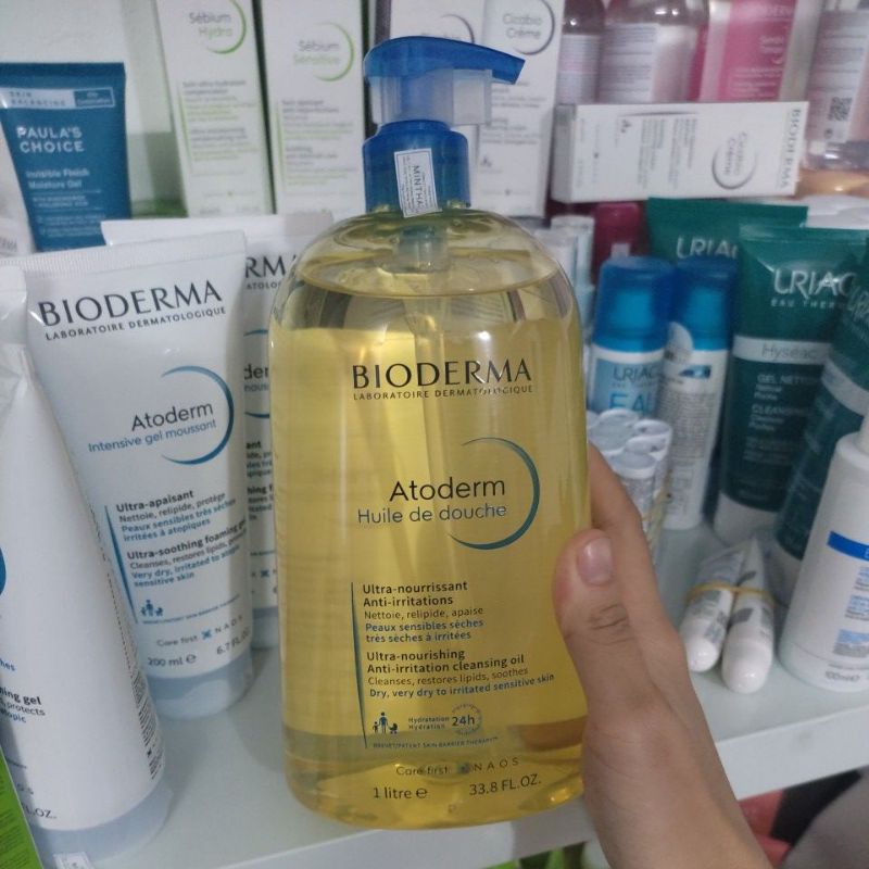 Dầu Tắm Bioderma Atoderm Huile De Douche làm sạch, làm dịu và dưỡng ẩM cho da khô 200ML 1000ML
