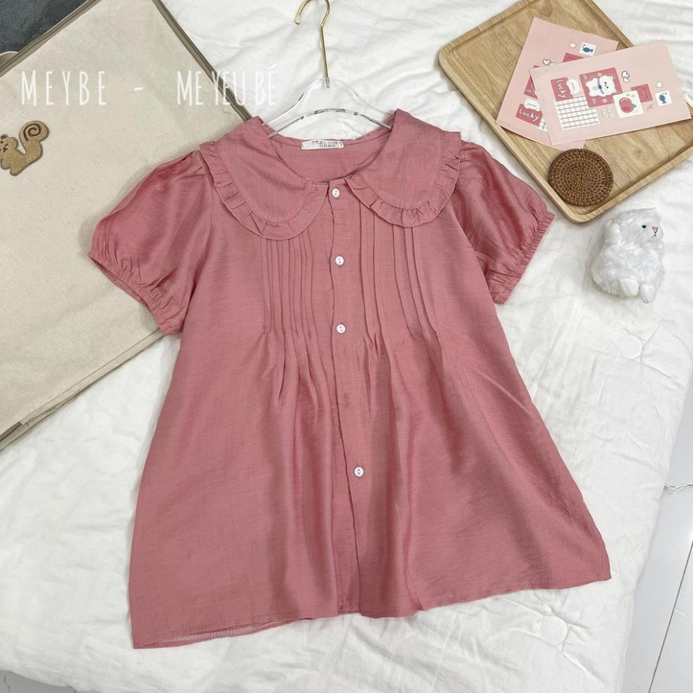 ( về full màu )Áo bầu công sở NH75028 chất đũi mát mịn, kiểu dáng babydoll  thiết kế cổ bẻ bảng màu cực xinh