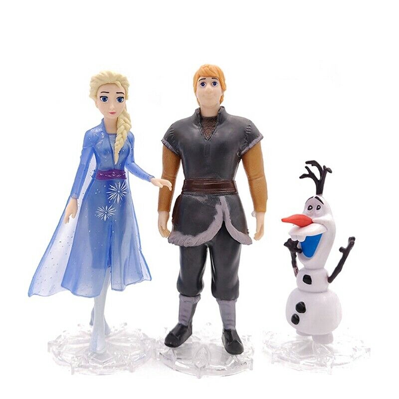 Disney's Frozen2 Set of 5 Figures Toy Anna Elsa and Olaf Cake Topper