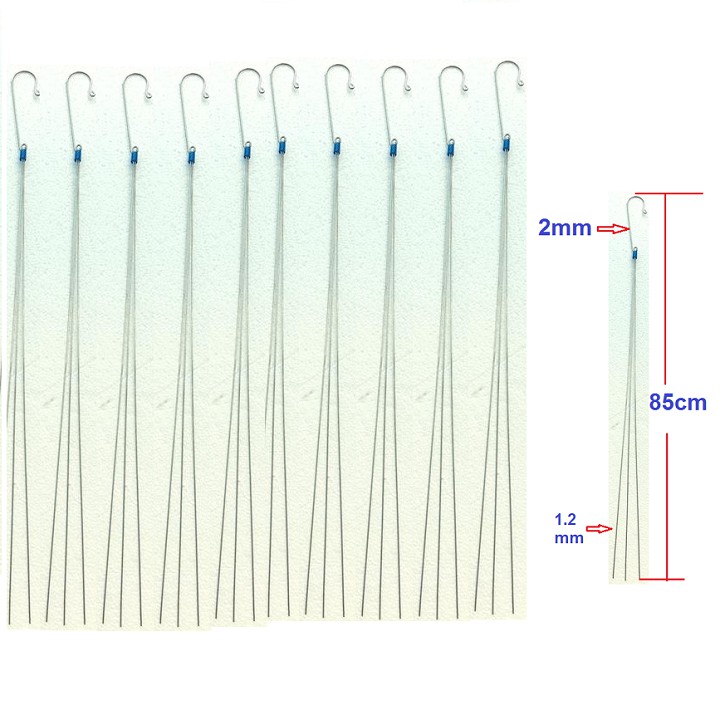 Set 10 móc kẽm ba dây dùng treo chậu hoa dài 85cm.