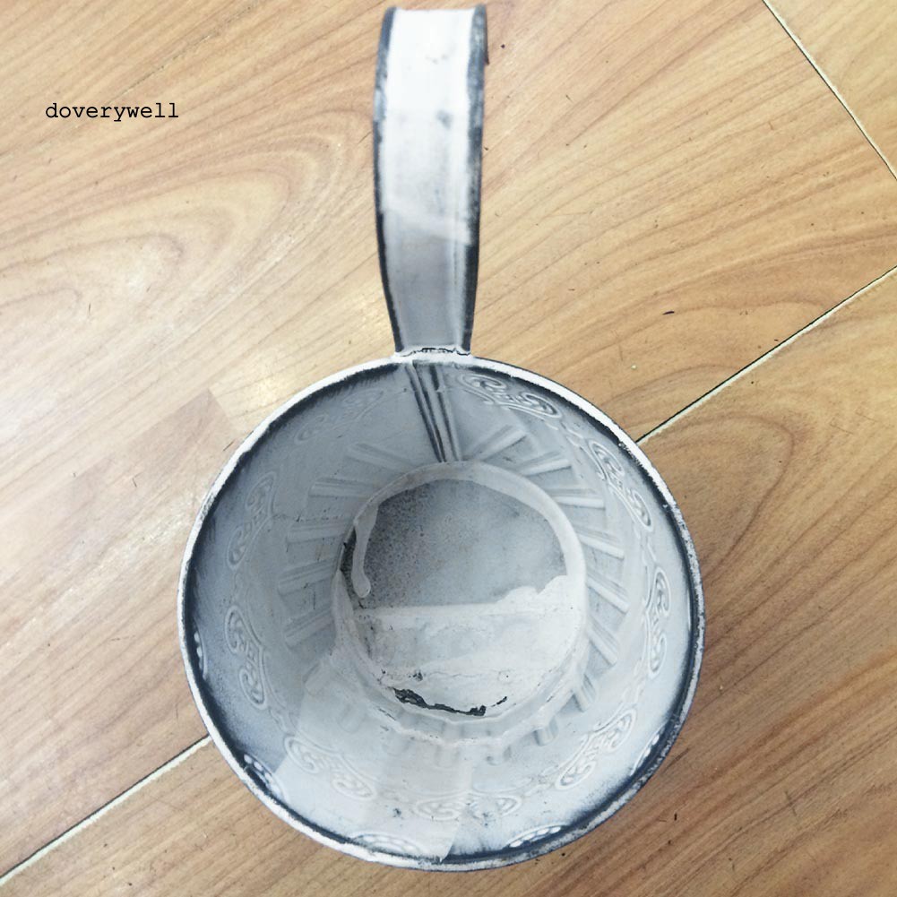 Chậu Hoa Khô Bằng Sắt Có Móc Treo Ban Công Phong Cách Vintage