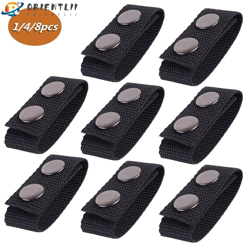 ORIENTLII 1/4/8Pcs Heavy Duty Belt Keeper Durable Sports Double Snaps Nylon Belt Buckle