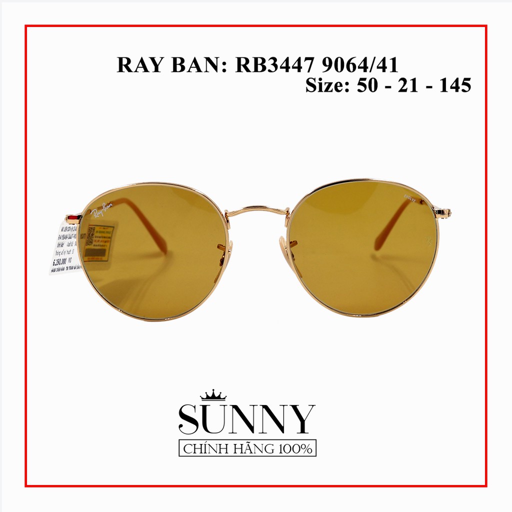 RB3447 9064/ 41 - Kính mát Ray-Ban chính hãng, bảo hành toàn quốc, kèm tem chống hàng giả của bộ công