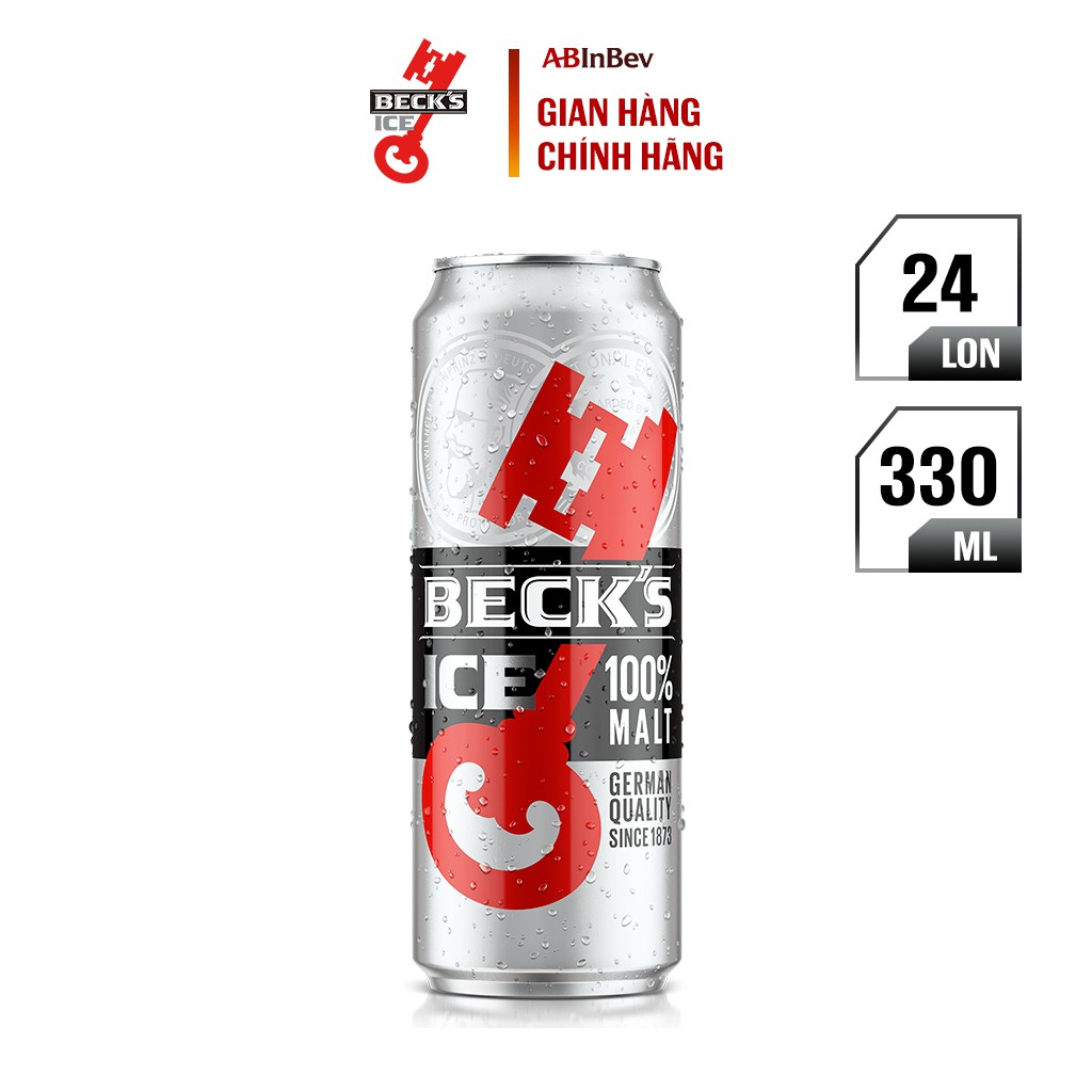 Thùng 24 Lon Beck'Ice Đức (330 ml/ lon)