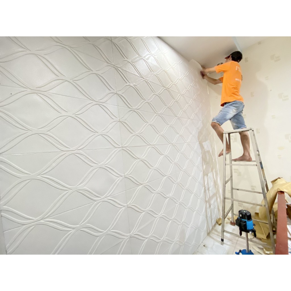 Xốp Dán Tường 3D Vân Sóng Cổ Điển mẫu mới. Khổ lớn 70x70CM. Giá Siêu Rẻ | BigBuy360 - bigbuy360.vn