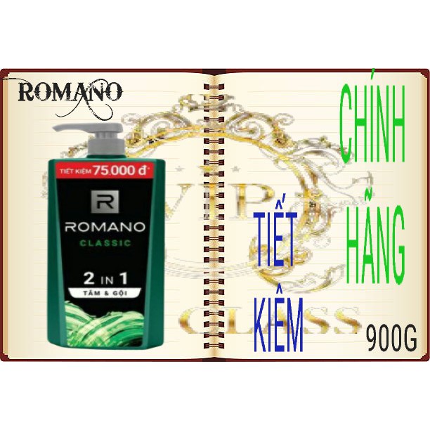 ROMANO_ TẮM GỘI ROMANO 2IN1 900G TIẾT KIỆM HƠN.