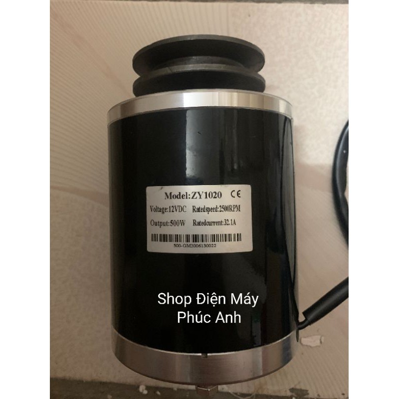 Motor DC 12v 500w kèm puly chế nén khí