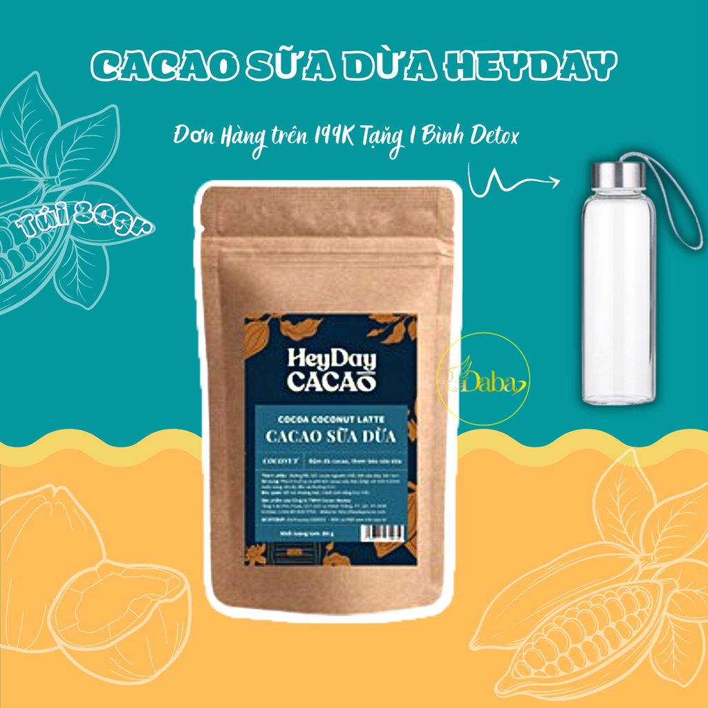 Cacao sữa dừa Heyday (Túi 80g)