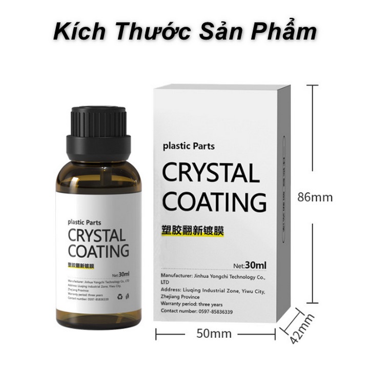 Bộ Phủ Thủy Tinh Đen Nhựa Cô Đặc Plastic Crystal Coating - Home and Garden