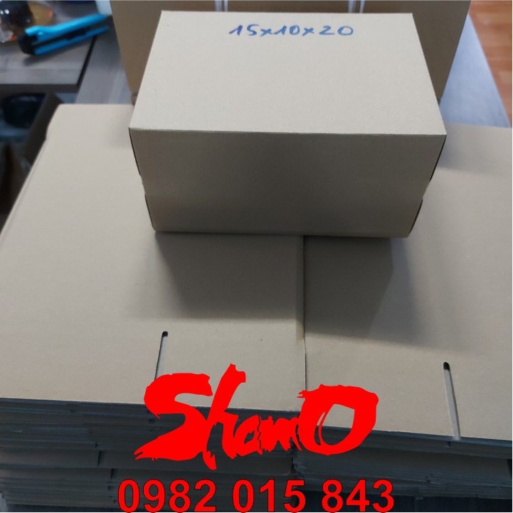 [ 50 chiếc ] Hộp carton KT: 20cm x 15cm x 10cm – Dùng trong công tác đóng hàng hỗ trợ vận chuyển - Hộp COD