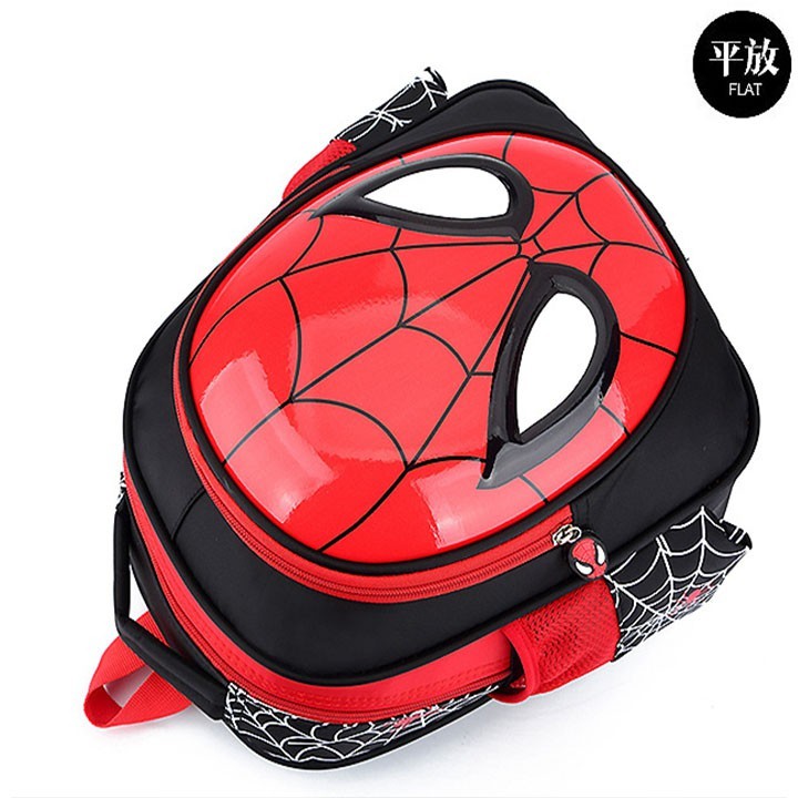 Balo Cho Bé Mẫu Giáo, Balo Mầm Non Bé Gái Bé Trai Nắp Nhựa Hoạt Hình Người Nhện Chống Nước, Chống Va Đập.