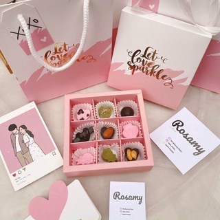 Hộp đựng socola valentine 9ô 12ô