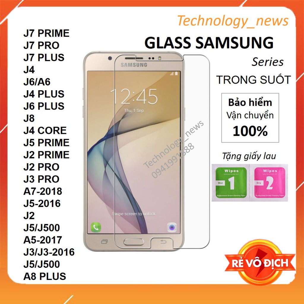 Kính cường lực Samsung J7 prime/ J7 pro/ J7 plus/ J4 plus/ J6 plus/ J2 pro/ J2 prime/ J5 prime/ J3 pro / J5 2016/A7 2018