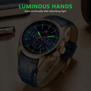 Đồng Hồ Quartz MINI FOCUS Chống Thấm Nước Với Dây Đeo Da