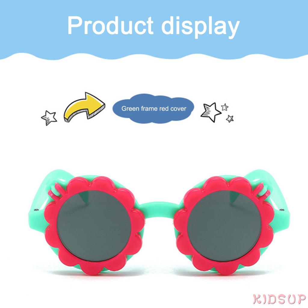 Kính mát chống tia UV thiết kế hoa hướng dương hoạt hình cho bé