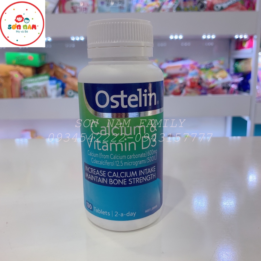 Canxi Viên Ostelin - Bổ Sung Canxi Dành Cho Mẹ Bầu, Trẻ 12 Tuổi Trở Lên Thúc Đẩy Quá Trình Hấp Thụ Canxi