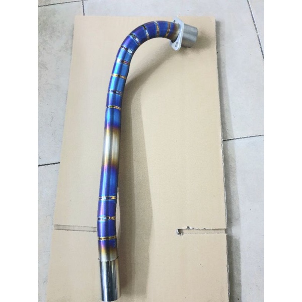 Cổ pô wave titan gắn wave 100 wave 110 ( S,RS,ALPHA, RSX) kim loại titan lên màu.