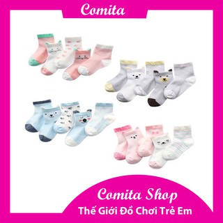 Set 5 đôi tất lưới loại cổ cao cho bé comita.