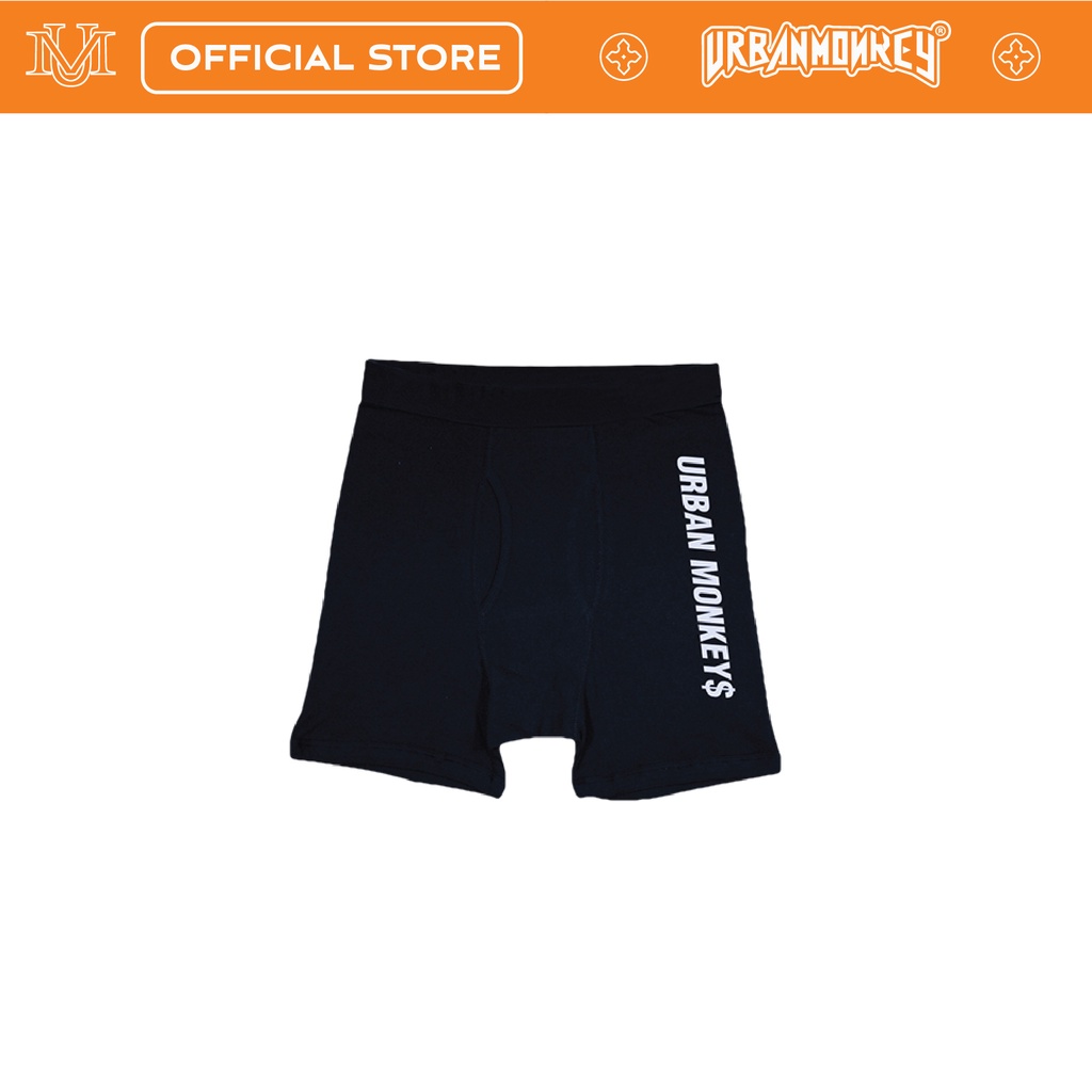 Quần Boxer URBAN MONKEY Đen Freesize Form Dáng Thoải Mái