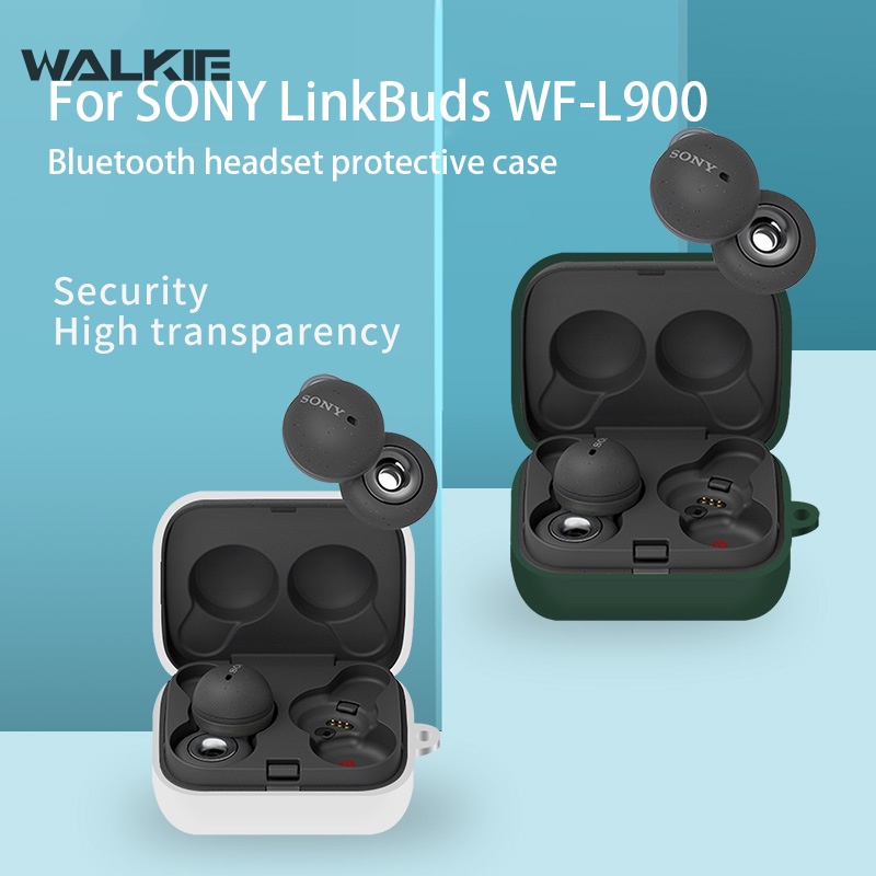 Vỏ Bảo Vệ Hộp Sạc Tai Nghe Bluetooth Sony Linkuds WF-L900 Bằng Silicon Chống Rơi Kèm Móc Khóa