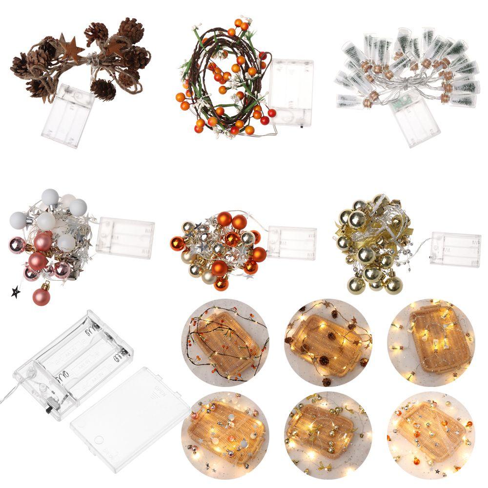 GOGOUP 2m Dây Đèn LED 20 Bóng Hình Nón Trang Trí Giáng Sinh